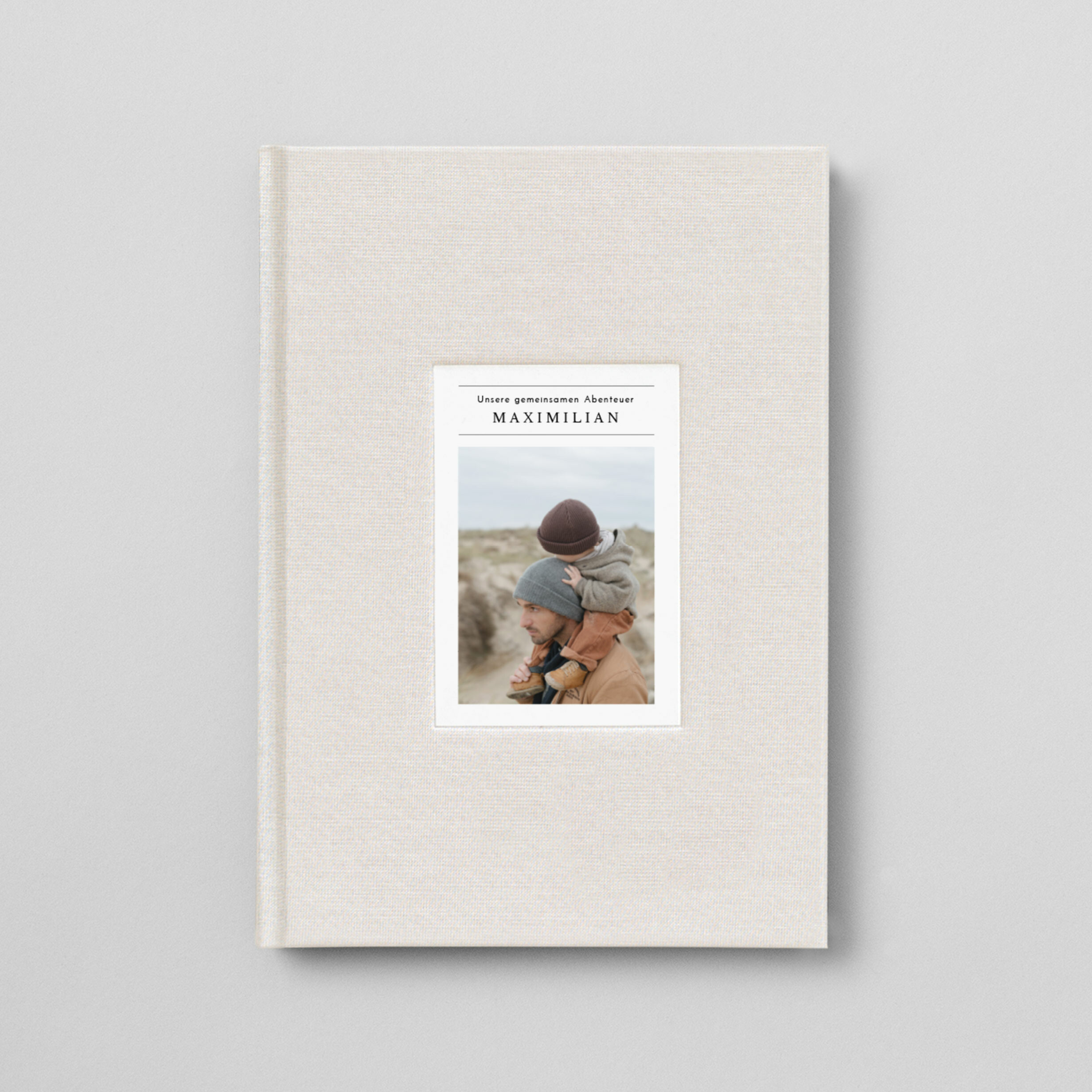 Notizbuch mit Stoffeinband und Foto Notizbuch mit Stoffeinband und Foto