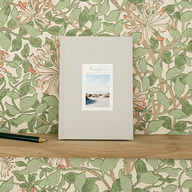 Notizbuch Stoffeinband und Foto Notizbuch Stoffeinband und Foto