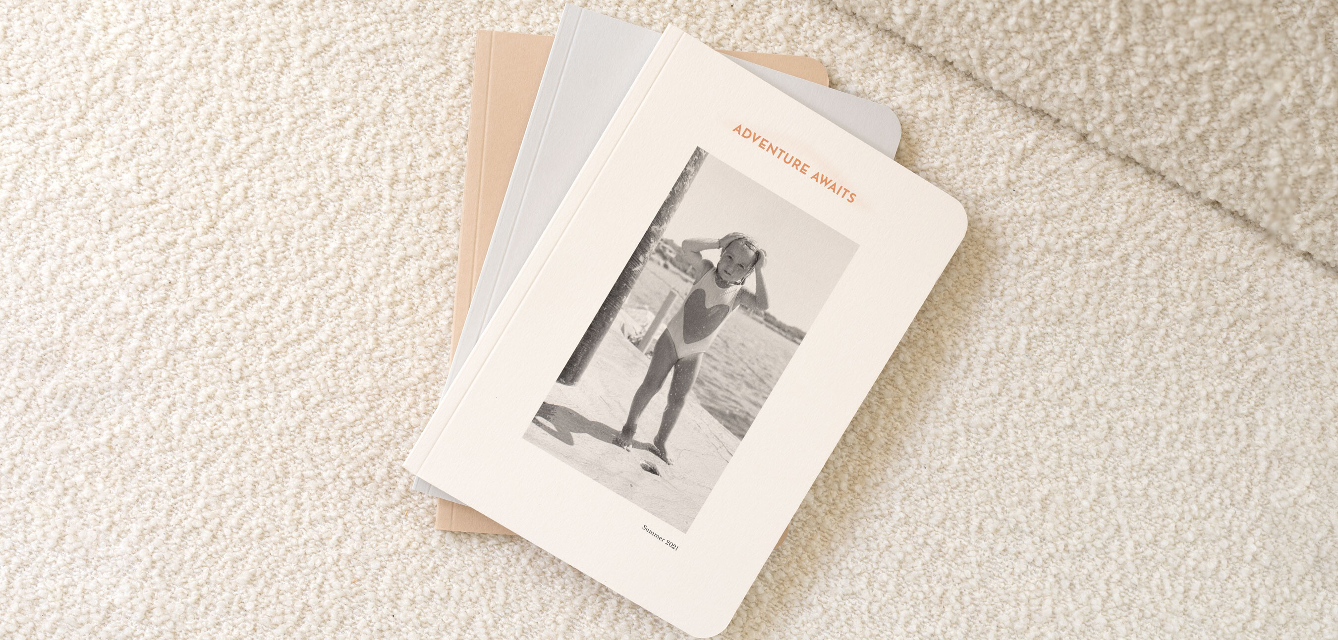 Notizbuch mit Softcover und monochromen Foto