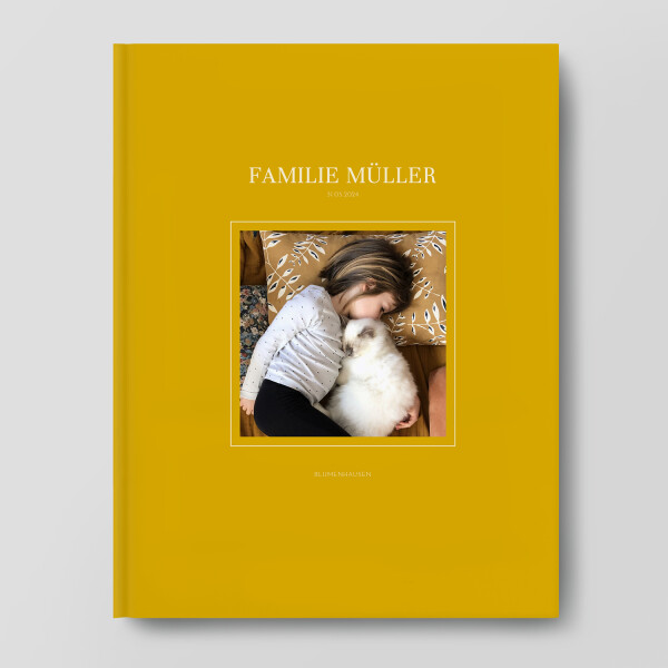 Fotobuch Hardcover (großes Hochformat) - Erinnerungen Gelb