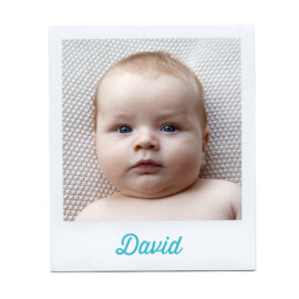 Geburtskarten Polaroid Weiss