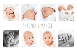 Geburtskarten Zwillinge 9 Fotos Weiss
