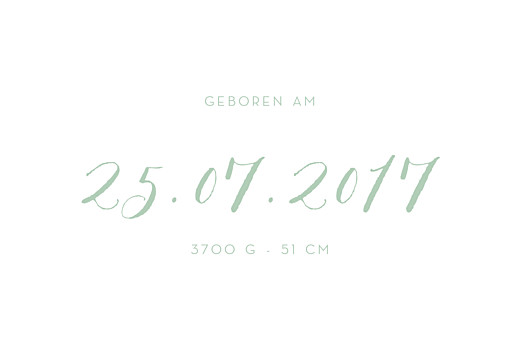 Geburtskarten My name gruen Geburtskarten My name gruen