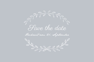 Save-the-Date Karten Lyrik Grau Save-the-Date Karten Lyrik Grau