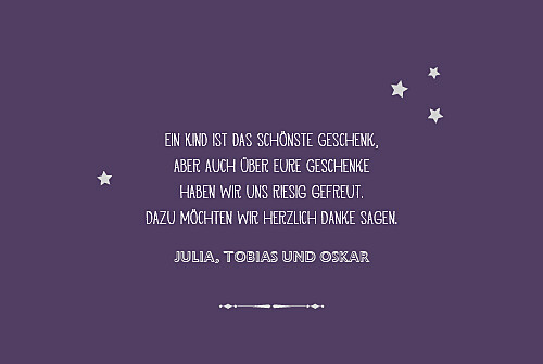 Dankeskarten Sternchen violett - Seite 3 Dankeskarten Sternchen violett - Seite 3
