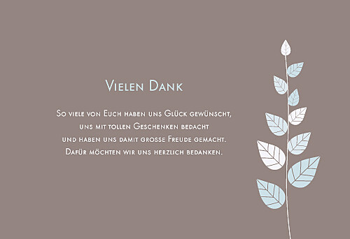 Dankeskarten Blättertraum blau Dankeskarten Blättertraum blau