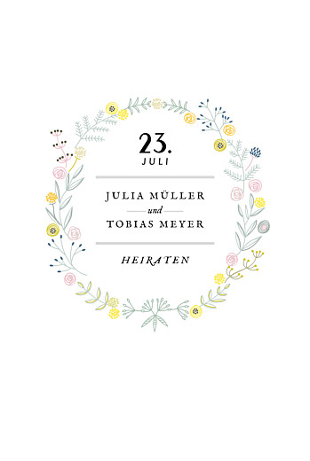 Hochzeitseinladung Blütenzauber weiss Hochzeitseinladung Blütenzauber weiss