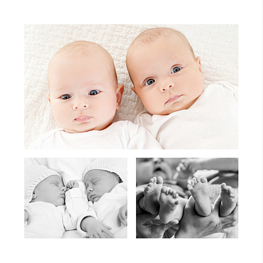 Geburtskarten Lovely Twins Weiss Boys - Seite 2