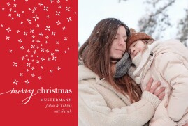 Weihnachtskarten Merry Christmas Rot