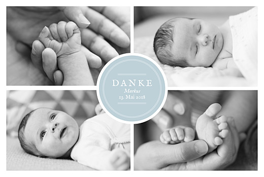 Dankeskarten Stempel 4 fotos zartblau Dankeskarten Stempel 4 fotos zartblau