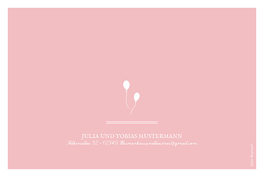 Geburtskarte Kinderspiel foto rosa Geburtskarte Kinderspiel foto rosa