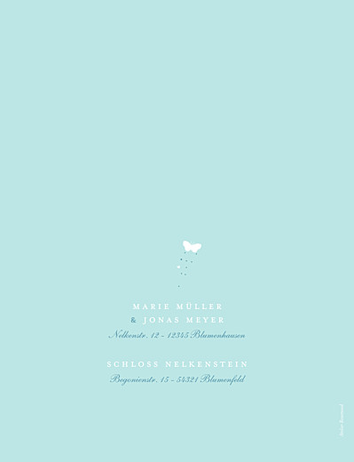 Hochzeitseinladungen Schmetterlinge zartblau & weiss - Seite 4 Hochzeitseinladungen Schmetterlinge zartblau & weiss - Seite 4