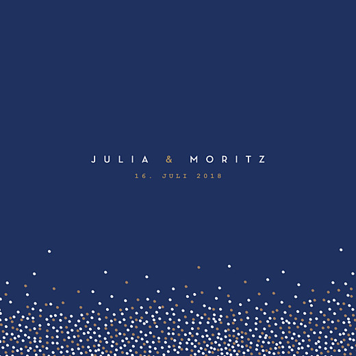 Hochzeitseinladung Confetti blau Hochzeitseinladung Confetti blau