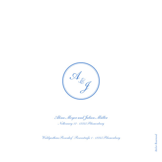 Hochzeitseinladungen Chic Medaillon Blau - Seite 4