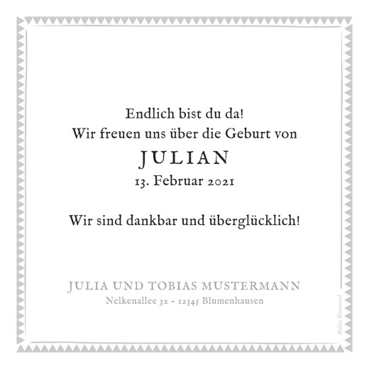 Geburtskarte Leporello mein schatz weiß Geburtskarte Leporello mein schatz weiß