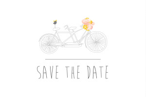 Save-the-Date Karten Tandem Rosa Save-the-Date Karten Tandem Rosa