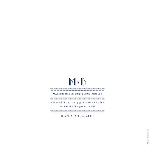 Hochzeitseinladungen Monogramm Blau - Seite 4 Hochzeitseinladungen Monogramm Blau - Seite 4