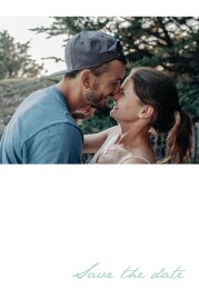 Save-the-Date Karten Stilvoll 1 Foto hoch Weiß