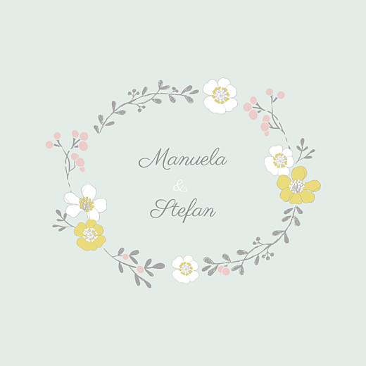 Hochzeitseinladungen Frühlingsblumen grün Hochzeitseinladungen Frühlingsblumen grün