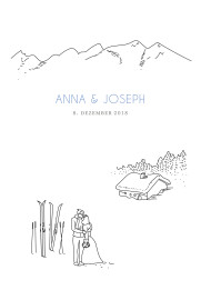 Hochzeitseinladungen Winterhochzeit Weiß