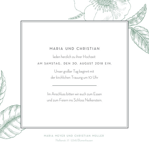 Hochzeitseinladungen Floralie grün - Seite 2 Hochzeitseinladungen Floralie grün - Seite 2