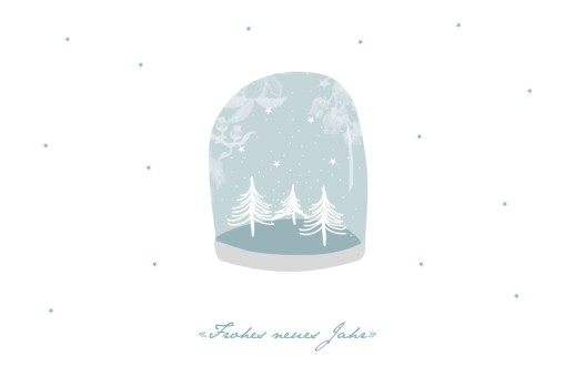 Weihnachtskarte Schneekugel 3 fotos blau Weihnachtskarte Schneekugel 3 fotos blau