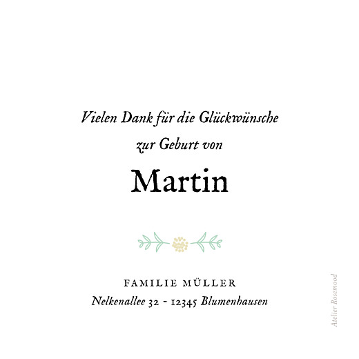 Dankeskarten Blütenzauber zartgrün - Seite 2 Dankeskarten Blütenzauber zartgrün - Seite 2