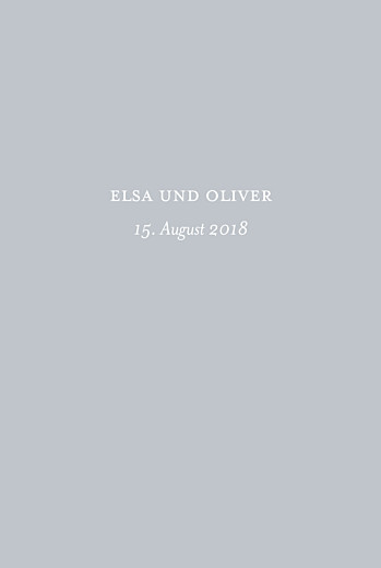 Menükarte Klassisch Grau - Vorderseite Menükarte Klassisch Grau - Vorderseite