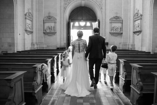 Dankeskarten Hochzeit Anmutig Blau - Vorderseite Dankeskarten Hochzeit Anmutig Blau - Vorderseite