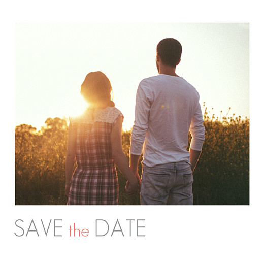 Save-the-Date Karte Stilvoll klein weiß Save-the-Date Karte Stilvoll klein weiß