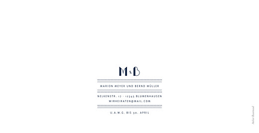 Hochzeitseinladungen Monogramm blau - Seite 4 Hochzeitseinladungen Monogramm blau - Seite 4