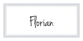 Platzkarten Hochzeit Monogramm Blau