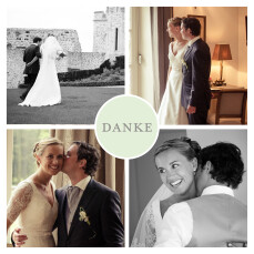 Dankeskarten Hochzeit Klassisch 4 Fotos Grün Dankeskarten Hochzeit Klassisch 4 Fotos Grün