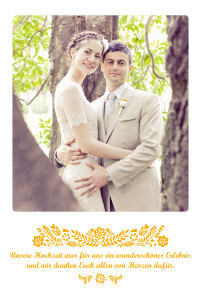 Dankeskarten Hochzeit Papel Picado (hoch) Gelb Dankeskarten Hochzeit Papel Picado (hoch) Gelb