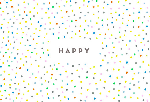 Grußkarten Happy Weiß - Vorderseite Grußkarten Happy Weiß - Vorderseite
