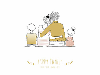 Poster groß lovely family 2 kinder mädchen Poster groß lovely family 2 kinder mädchen