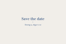 Save-the-Date Karten Naturnah (Gold) Blau