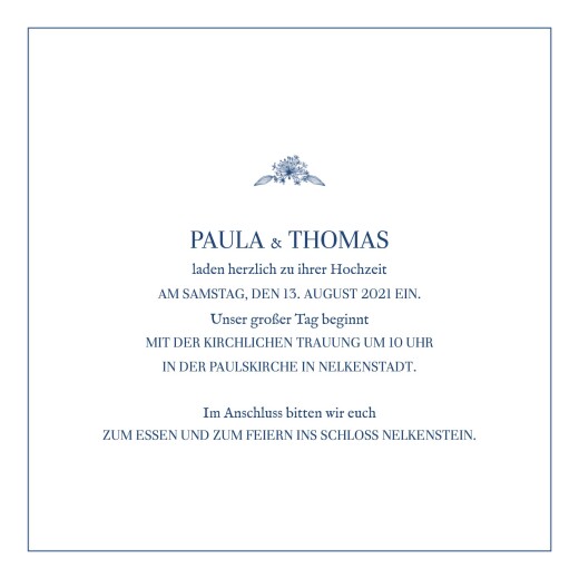Hochzeitseinladungen Naturnah (Gold) Blau - Seite 3 Hochzeitseinladungen Naturnah (Gold) Blau - Seite 3