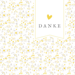 Dankeskarten Liberty herz klein (gold) gelb Dankeskarten Liberty herz klein (gold) gelb
