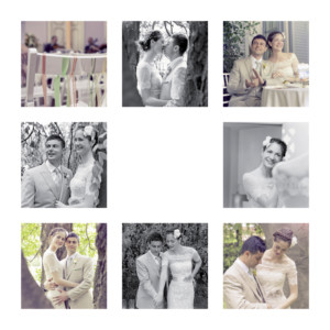 Dankeskarten Hochzeit Erinnerung 8 fotos (gold) weiß Dankeskarten Hochzeit Erinnerung 8 fotos (gold) weiß