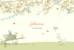 Geburtskarte Herbstmärchen grün Geburtskarte Herbstmärchen grün