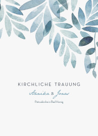 Kirchenheft Hochzeit Sommernacht Blau