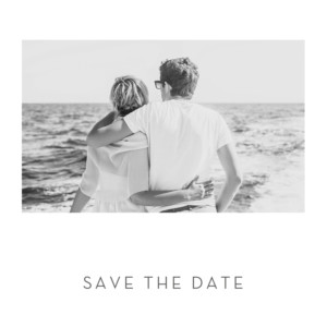 Save-the-Date Karte Elegant herz (gold) weiß Save-the-Date Karte Elegant herz (gold) weiß
