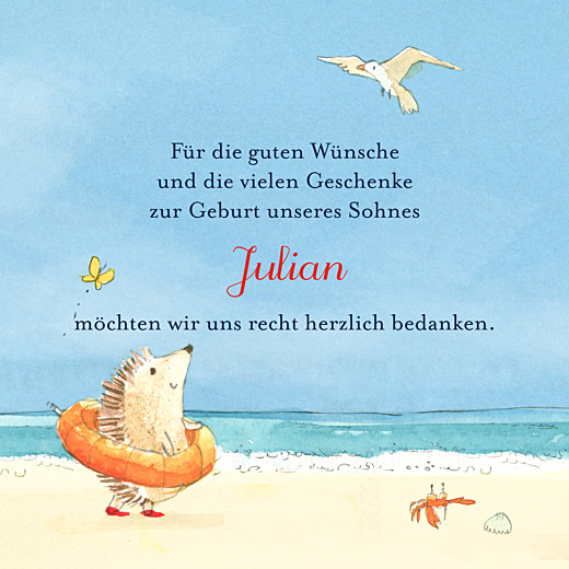 Mini Dankeskarten Kleines sommermärchen blau Mini Dankeskarten Kleines sommermärchen blau