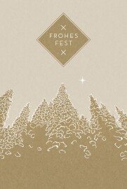 Weihnachtskarten Tannenbäume Sand