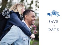 Save-the-Date Karten Englischer Garten Blau