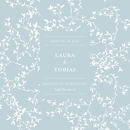 Hochzeitseinladungen Zarte Poesie Grün - Vorderseite Hochzeitseinladungen Zarte Poesie Grün - Vorderseite