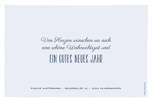 Weihnachtskarte Kreidetafel (gold) blau Weihnachtskarte Kreidetafel (gold) blau