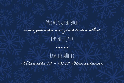 Weihnachtskarten Neujahrsflocken (Klappkarte) Weiß & Marineblau - Seite 3 Weihnachtskarten Neujahrsflocken (Klappkarte) Weiß & Marineblau - Seite 3