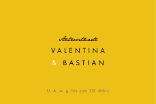 Antwortkarte Hochzeit Palermo Weiß & Gelb